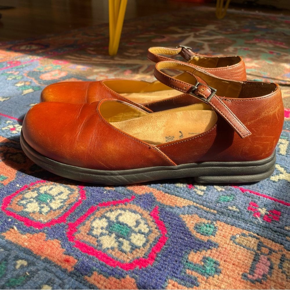 Vintage 90s Birkenstock Footprints Mary Janes in Brown